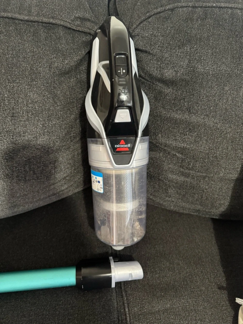 Lightweight Cordless Stick Vacuum in Aqua and Black - Picture 5 of 8
